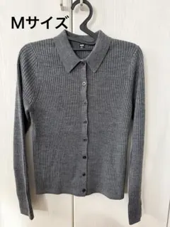 UNIQLO エクストラファインメリノリブポロカーディガン　Mサイズ