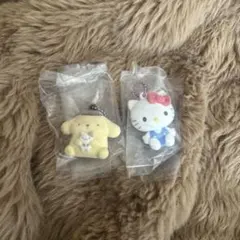 サンリオキャラクターズ ふわわフロッキーマスコット ハローキティ ポムポムプリン