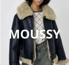 MOUSSY B3 フェイクムートンコート ジャケット 極美品 フリーサイズ 黒