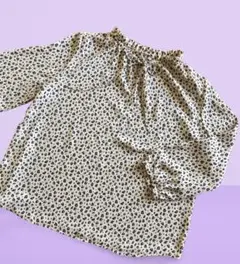 値下げROPÉ PICNIC サイズ40 ロペピクニックヒョウ柄　フリルネック