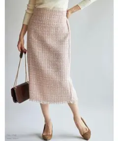 【新品】＆.NOSTALGIA ラメファンシーツイードスカート ノスタルジア