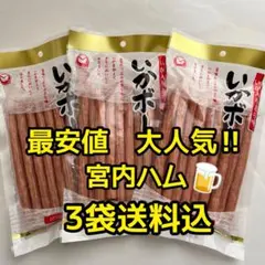 最安値　大人気‼️宮内ハム　いか入りサラミいかボー220g×3袋のサムネイル
