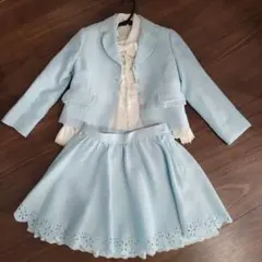 水色 フォーマルドレスセット (ジャケット・ブラウス・スカート)