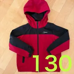ロゴスデイズ　マウンテンパーカー赤黒フード付きジャケット 130サイズ