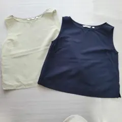 UNIQLO リネンブレンドブラウス　ノースリーブ　Sサイズ 　2枚