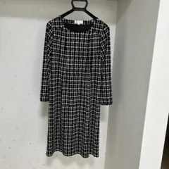 MICHEL KLEIN チェック柄 長袖ワンピース 40