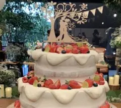 今だけ値下げ⭐︎木製　ケーキトッパー　結婚式　2次会　ウェディンググッズ