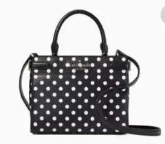 kate spade ドット柄 ハンドバッグ　ショルダー付