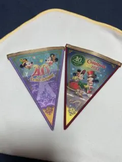 東京ディズニーリゾート 40周年記念 & クリスマス2023 三角旗セット