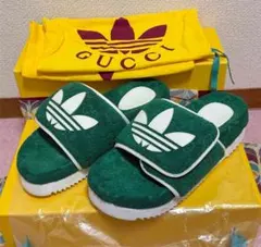 GUCCI adidas コラボ プラットフォーム サンダルキャンバス 24cm