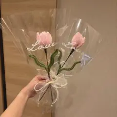 チューリップ2本セット　モールフラワー　枯れない花束　花束　韓国風