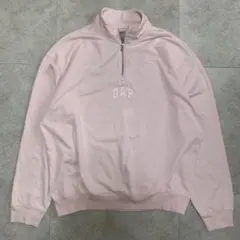 【GAP】アーチロゴハーフジップスウェットトレーナー