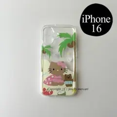【iPhone16用】日焼けキティ スマホケース 携帯 ハローキティ