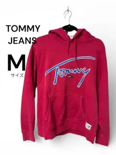 即日発送！TOMMY JEANS 赤 フード付きパーカー M