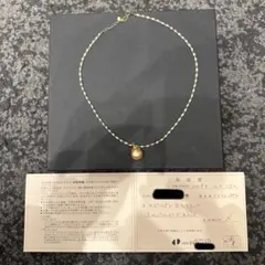 淡水パールビーズネックレス　ゴールド