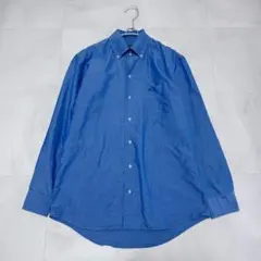 バーバリーブラックレーベル 長袖シャツ 42サイズ 刺繍ロゴ 袖チェック柄