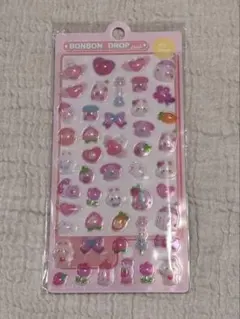 ぷっくりシール BONBONドロップ ピンク