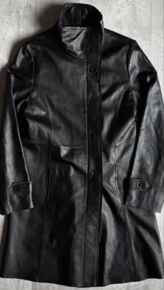 美品 SCALDI レザーコート ブラック 羊革のサムネイル