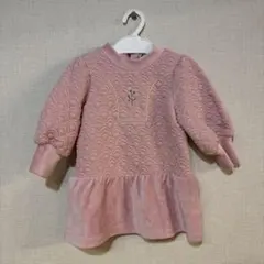 ピンク キルティング ワンピース　90
