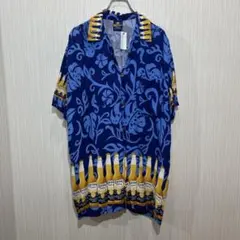 Coronaビールデザイン アロハシャツ 半袖 古着 XL レーヨンのサムネイル