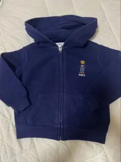 ラルフローレン　24M ポロベア ネイビー ジップアップフーディパーカー