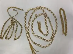 쇼와 레트로 ヴィンテージ ゴールドチェーン 묶음 판매 3種 2WAYベルト