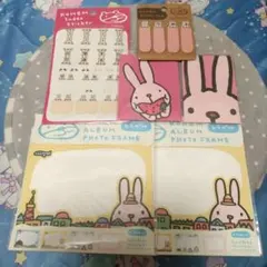 KOHEM こうへむ ウサギ 6点セット 付箋 フォトフレーム ステッカー
