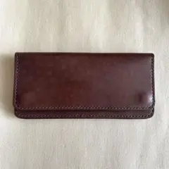 ★限定セール！ トラッカーウォレット ダークブラウン 本革 ハンドメイド 長財布