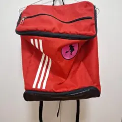 adidas サッカーボールバッグ　リュック　レッド　ブラック　女の子　ガール