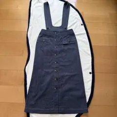 Aquascutum アクアスキュータム　サスペンダー付きタイトスカート　ブルーのサムネイル