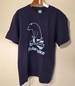 【美品】 クマ スクーター メンズTシャツ ネイビー Lサイズ