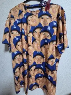 【MLB公式】大谷翔平フェイス総柄Tシャツ 　ドジャースFOCO　新品、未使用