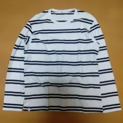 OLD UNIQLO ボーダー ロンT y2k ホワイト／ネイビーL