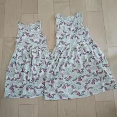 H&M 半袖ワンピース 2着セット 120　140　姉妹　お揃い