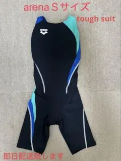 【美品】arena スポーツ用水着 Sサイズ 黒/青