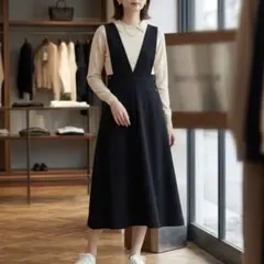 【美品】日本製 DRESSTERIOR サロペットスカート ジャンバースカート