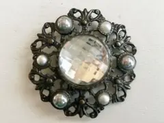 年代物 透かし クリア vintageイヤリング