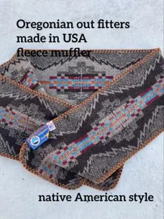 【ネイティブ柄】アメリカ製　フリースマフラー