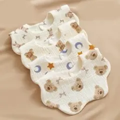 新品未使用 ベビースタイ クマ柄 ウサギ柄 綿100％