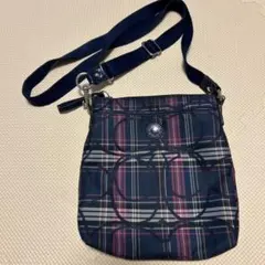 COACH チェック柄 ショルダーバッグ