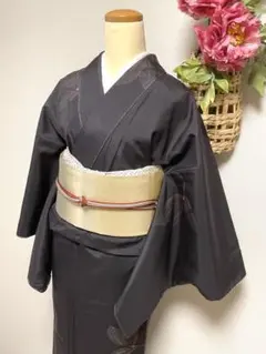 夏物・未着用】紗 着物 濃紺 透け感 上品 涼やか 夏着物 - メルカリ