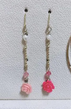 バラ パール ピアス