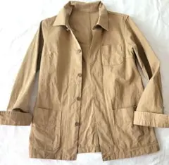 ☆美品☆アダムエロペ ヴィンテージ　シャツジャケット ベージュ　ミリタリー　38