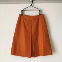 【SALE】NATURAL BEAUTY BASIC前プリーツスカート オレンジ
