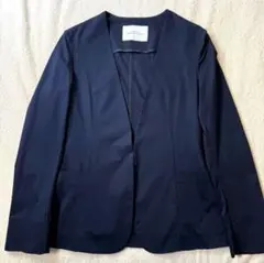 グリーンレーベルリラクシングノーカラー ジャケット サイズ40 ネイビー