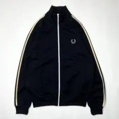希少 フレッドペリー トラックジャケット 黒 白 XS 月桂樹 ジャージ