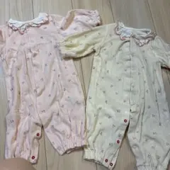 ベビー ロンパース 2点セット ピンク クリーム　ブランシェス