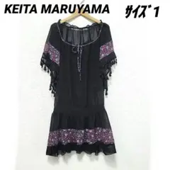 KEITA MARUYAMA #日本製#サイズ1#花柄切り替えシフォンチュニックのサムネイル