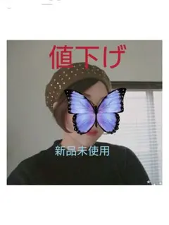 新品、未使用、タグ付☆☆スタッズ付ベレー帽【色ブラック】