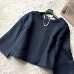 SLOBE IENA スローブイエナ プルオーバー ブラウス 厚み ネイビー